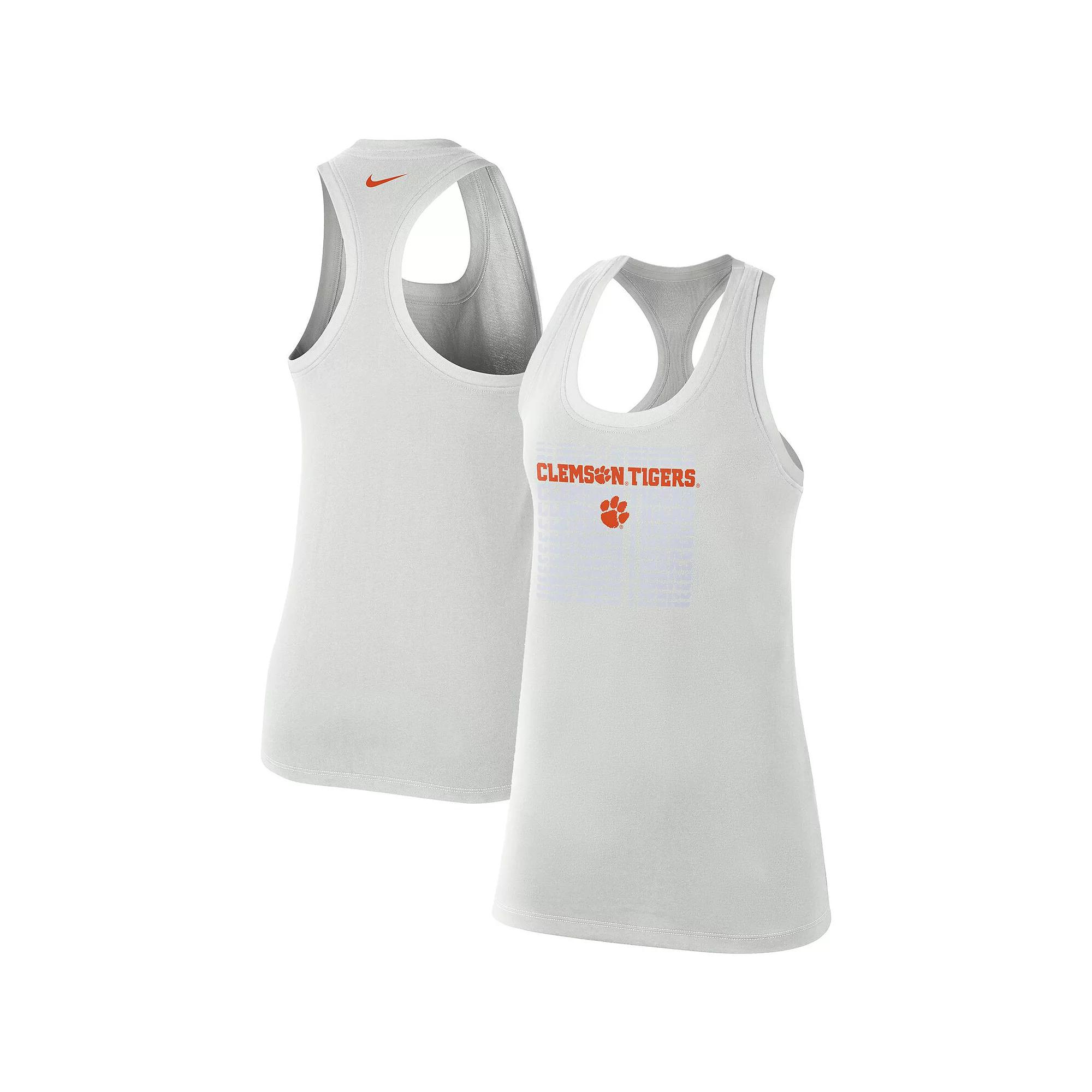Women's Nike Gray Clemson Tigers Game Time Tank Top,  Product Image