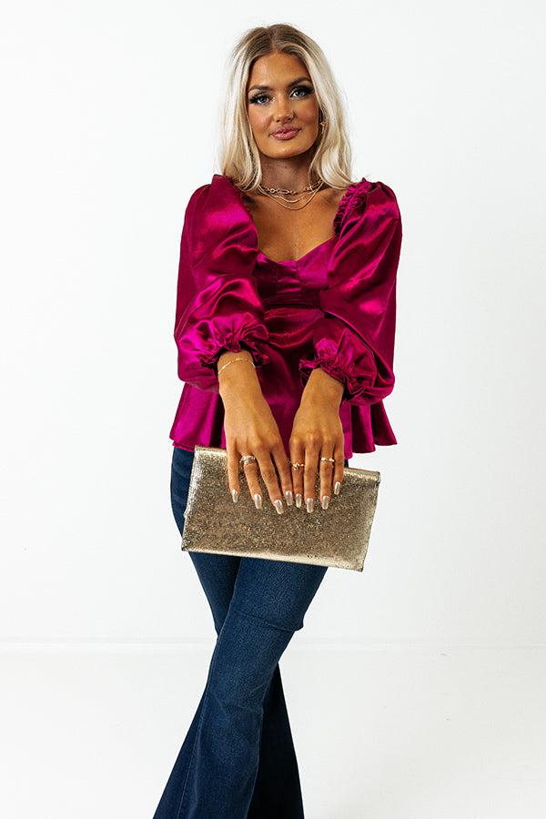 Genuine Reaction Babydoll Top In Sangria Product Image