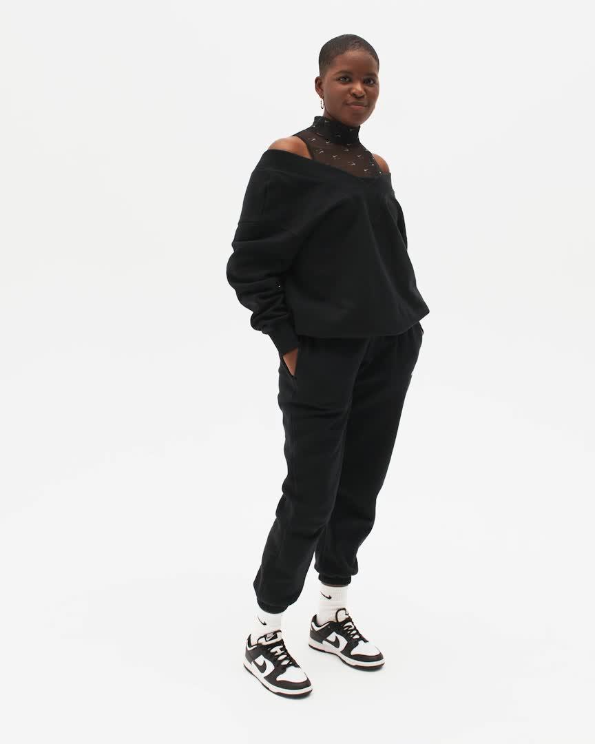 Women's Nike Sportswear Phoenix Fleece Oversized V-Neck Sweatshirt Product Image