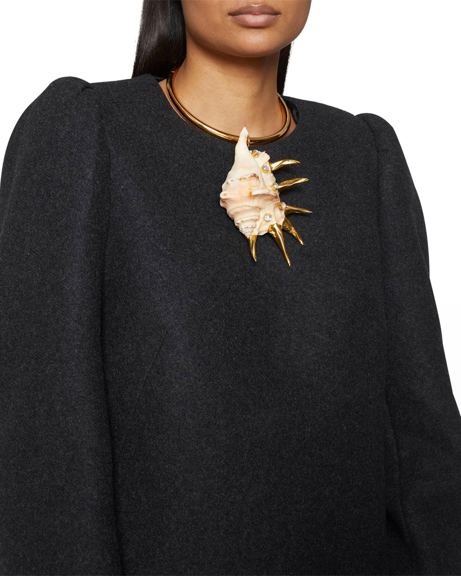 Chrystal Conch Shell Tubular Choker Necklace Product Image