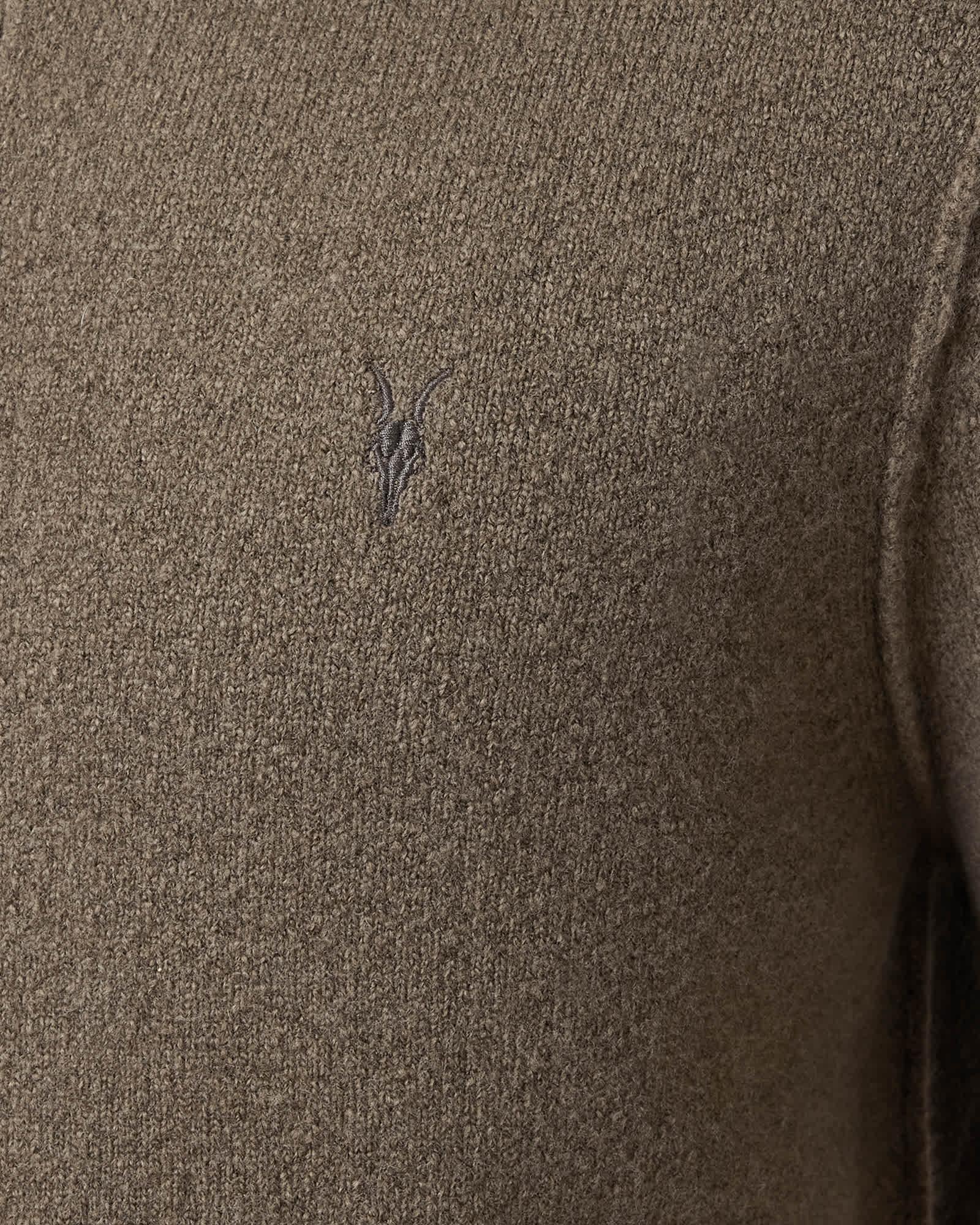 Statten Long Sleeve Polo Sweater DUSKY GREEN | ALLSAINTS US Product Image