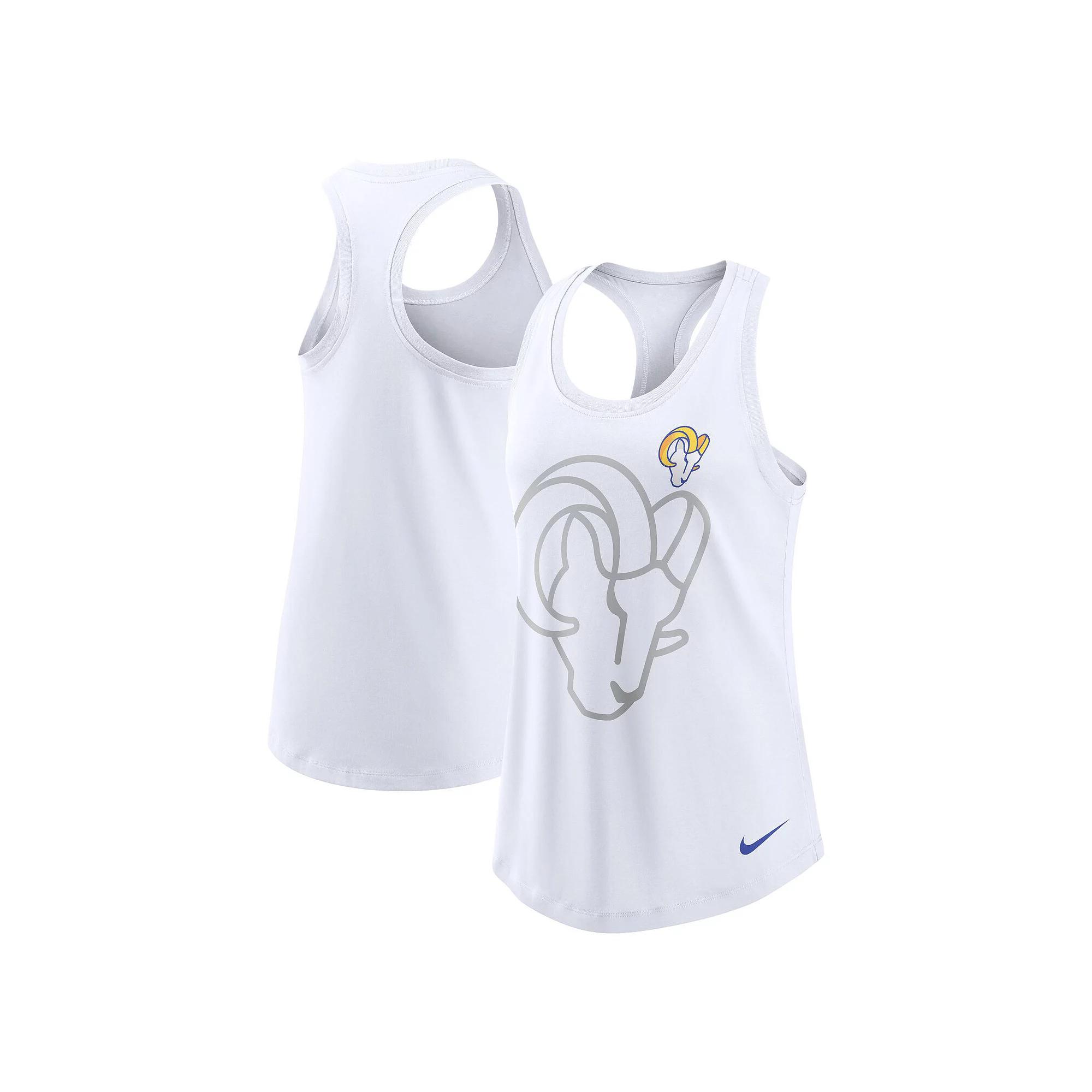Womens Nike Los Angeles Rams Tri-Blend Scoop Neck Racerback Tank Top Product Image
