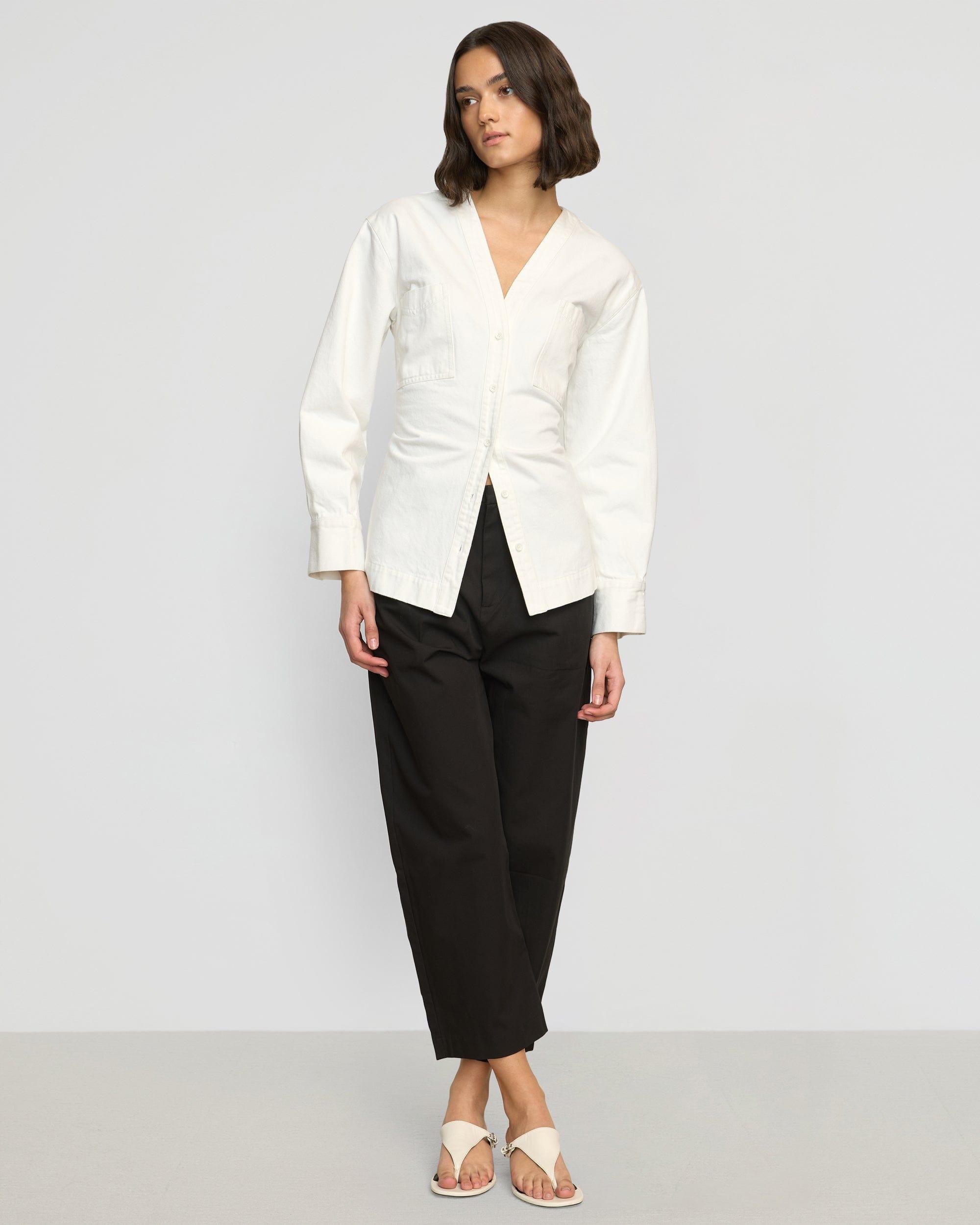 Emmett Structured-Sleeve Denim Jacket Product Image