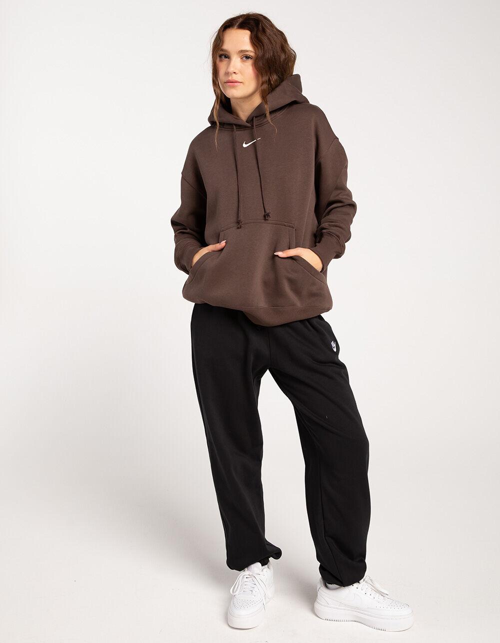 NIKE Sportswear Phoenix Fleece Womens Oversized Hoodie - DARK BROWN Product Image