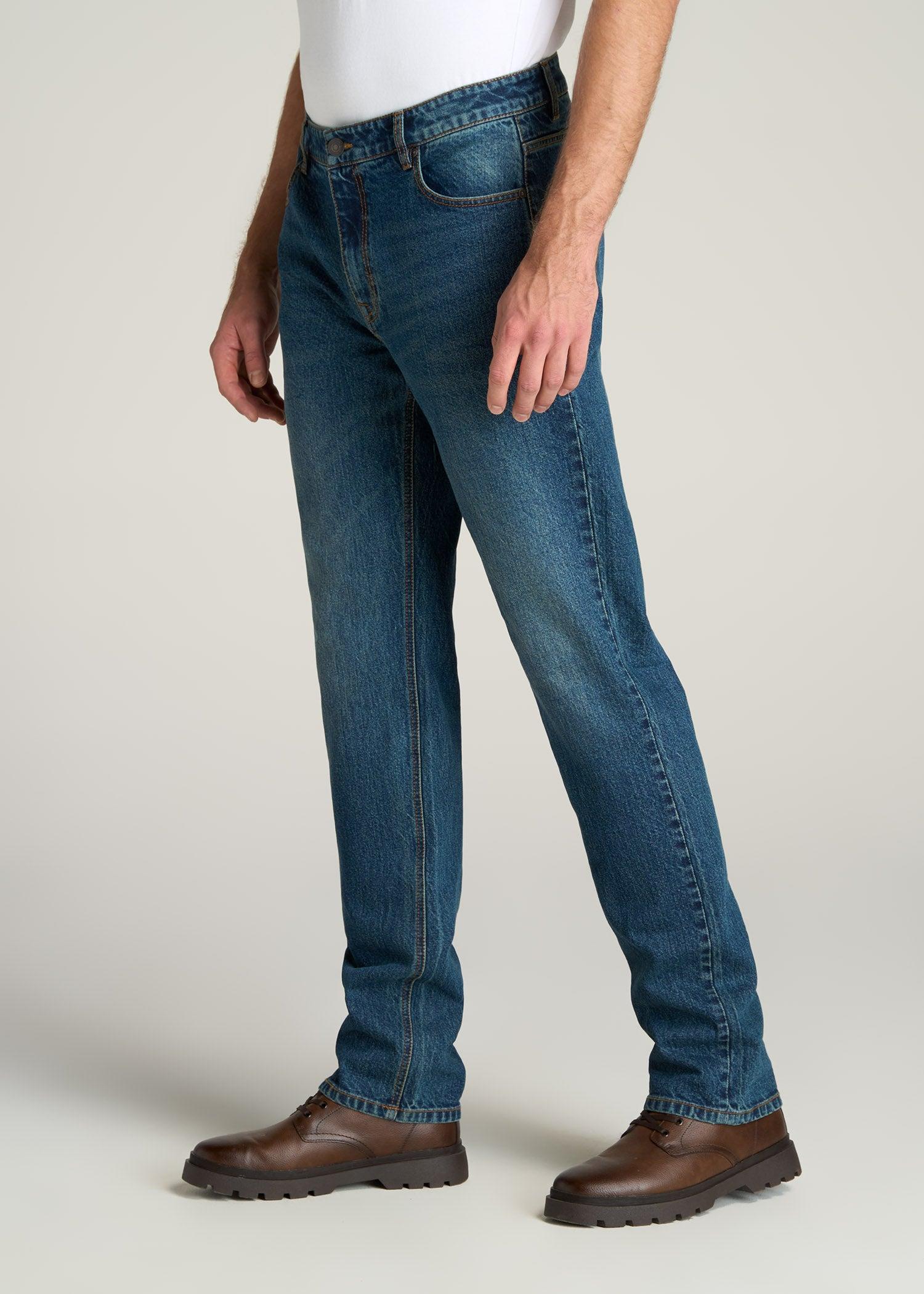 LJ&S STRAIGHT LEG Jeans for Tall Men in Machine Blue Male Product Image