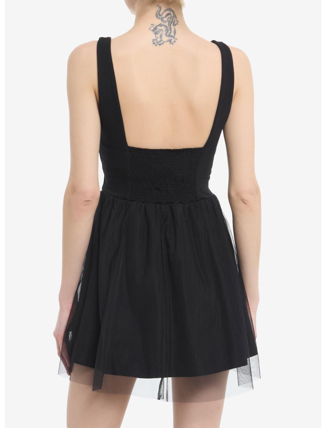 Black Tulle Mini Tank Dress Product Image