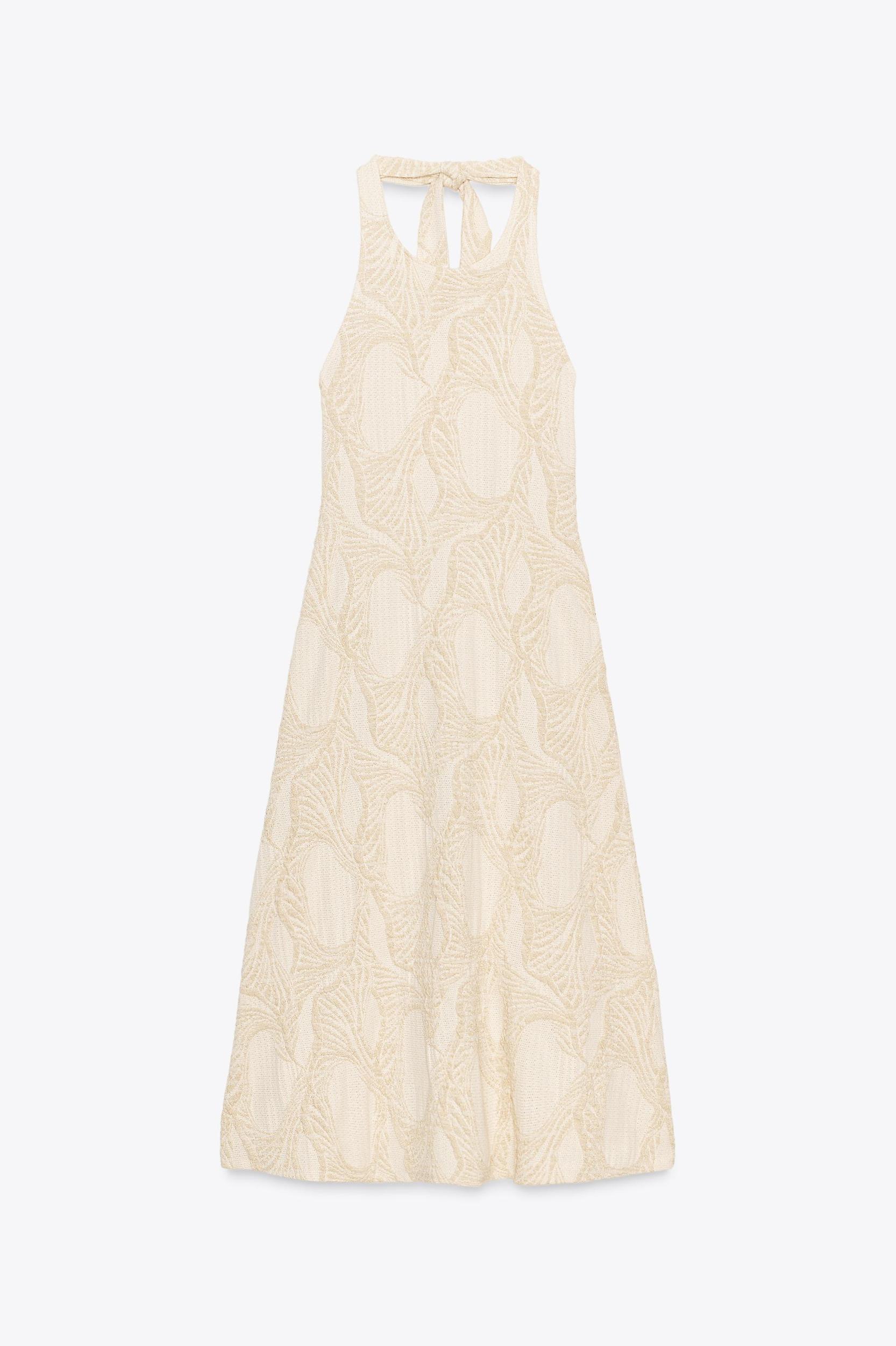 HALTER JACQUARD DRESS Product Image
