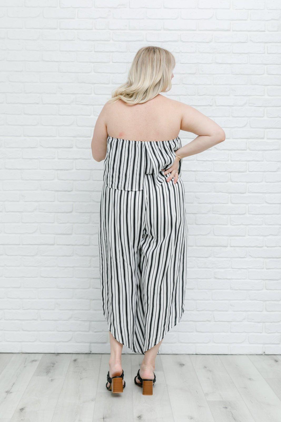 Modern Stripes Sleeveless Jumpsuit (Online Exclusive) Product Image