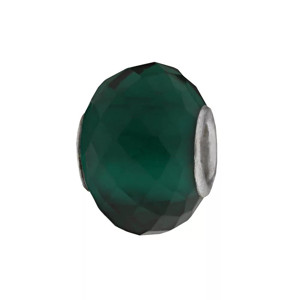 Individuality Beads Sterling Silver Multifaceted Glass Bead, Women's, Blue Product Image