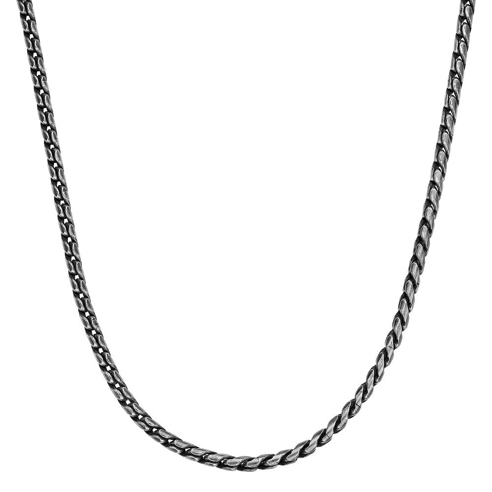 Men's LYNX Antiqued Stainless Steel 5 mm Rope Chain Necklace,  Product Image