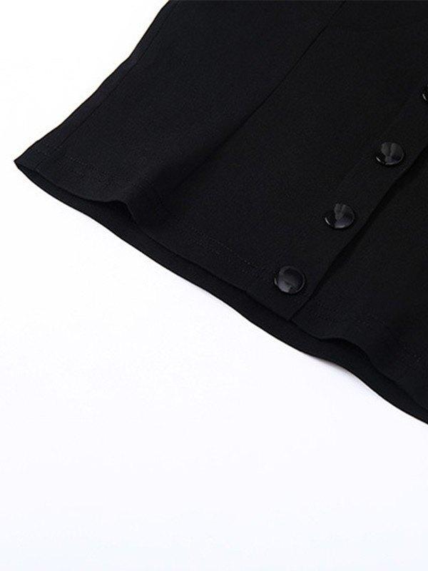 Black Button Down Corset Top Product Image