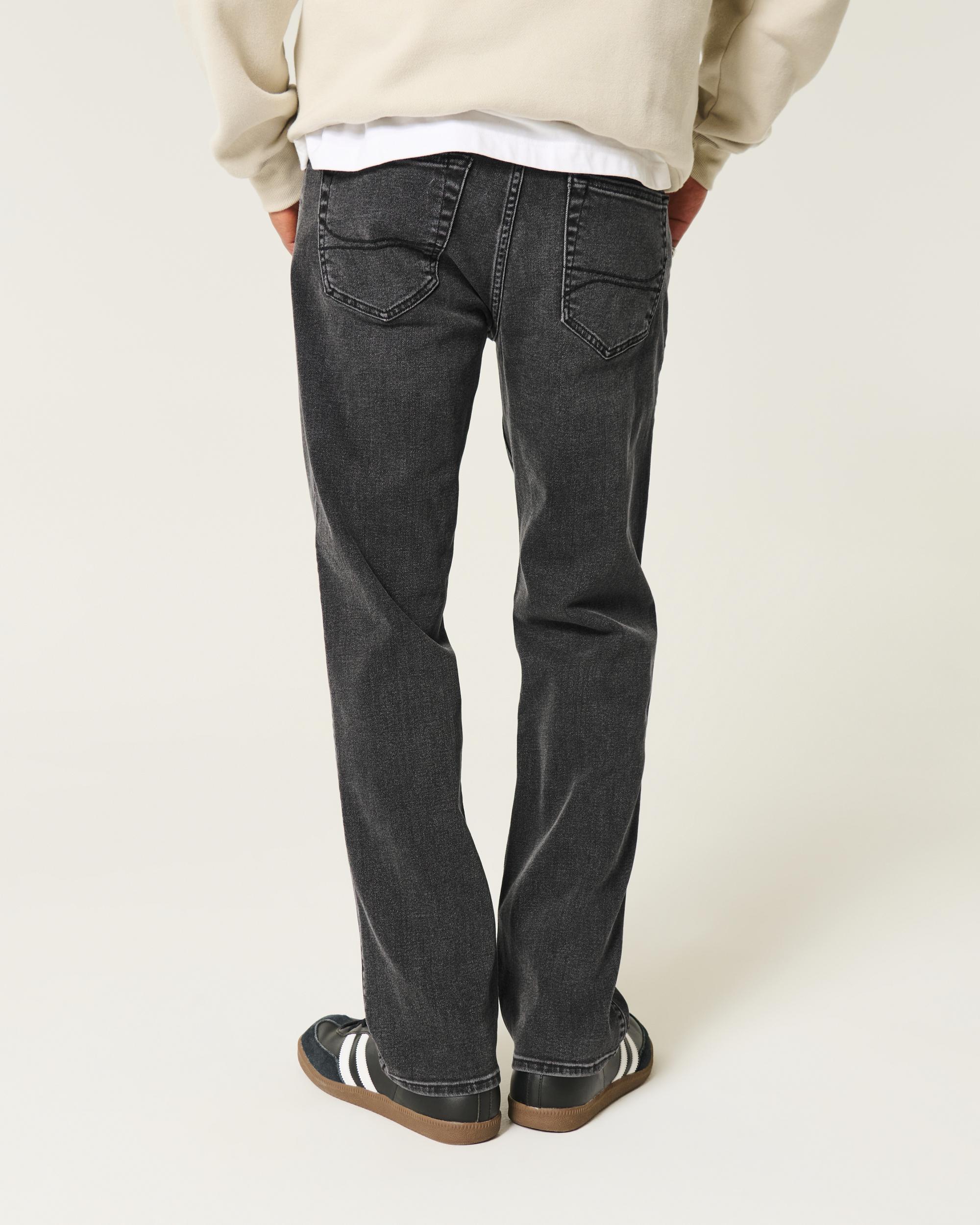 Washed Black Straight Jeans Product Image