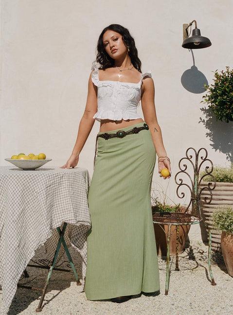 Sophia Maxi Skirt Green Product Image