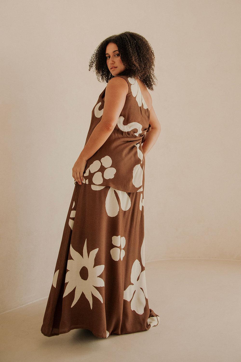 Lessi Dress - Galene Brown Product Image