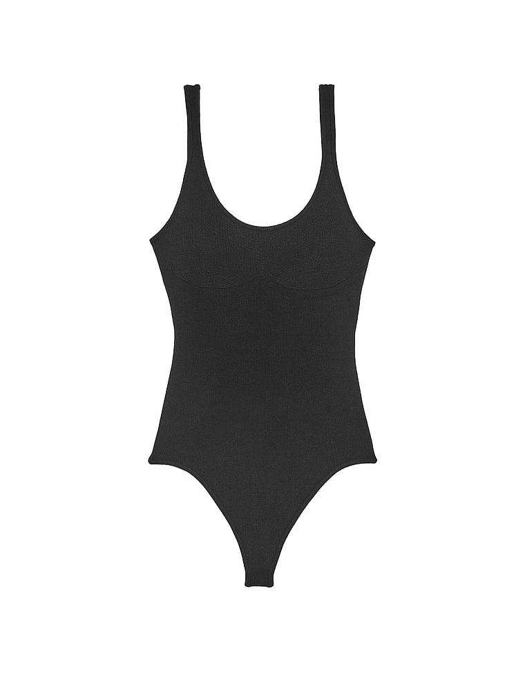 Luxe Crème Knit Plunge Bodysuit Product Image