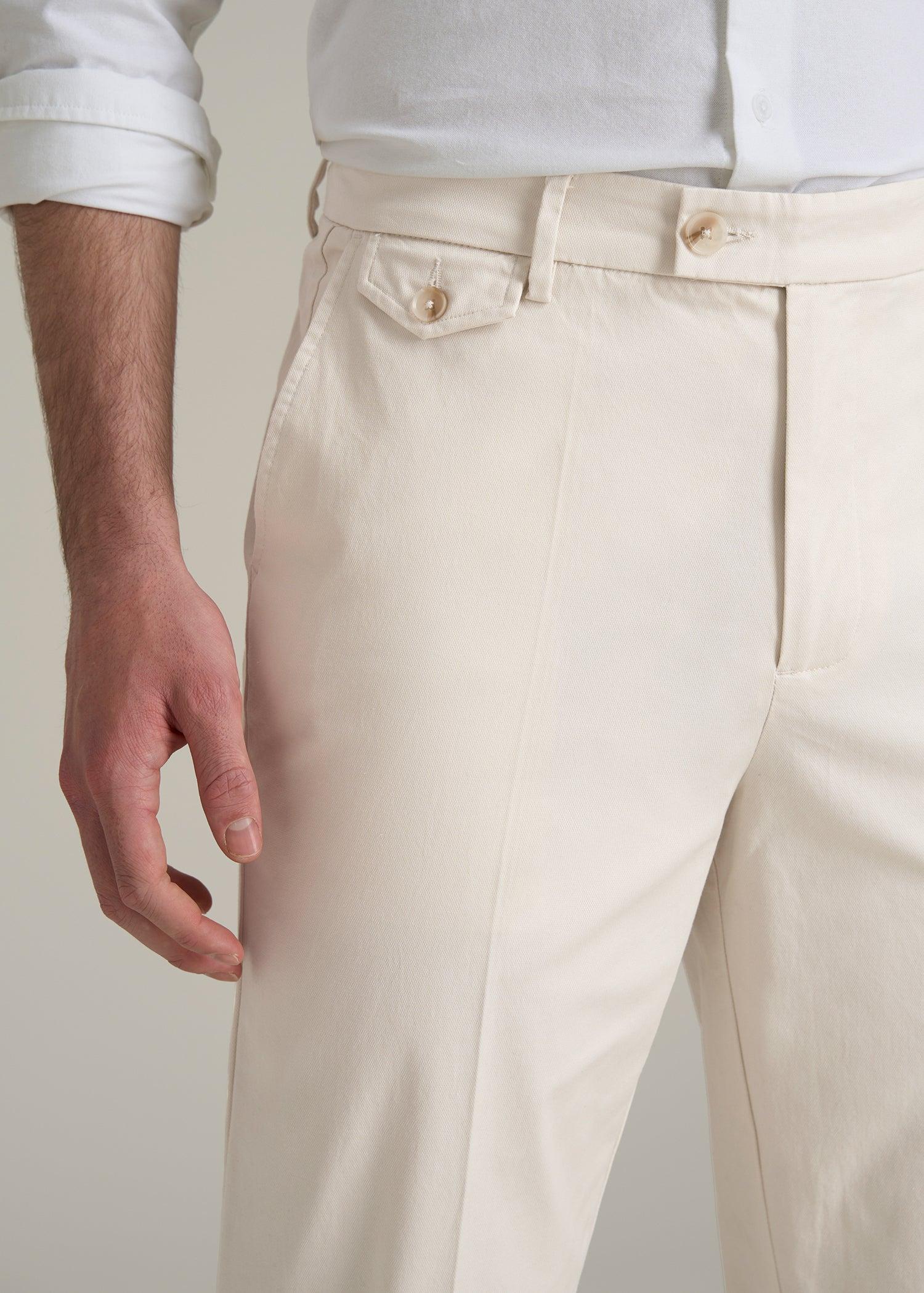 Refined Chinos for Tall Men in Antique White Male Product Image