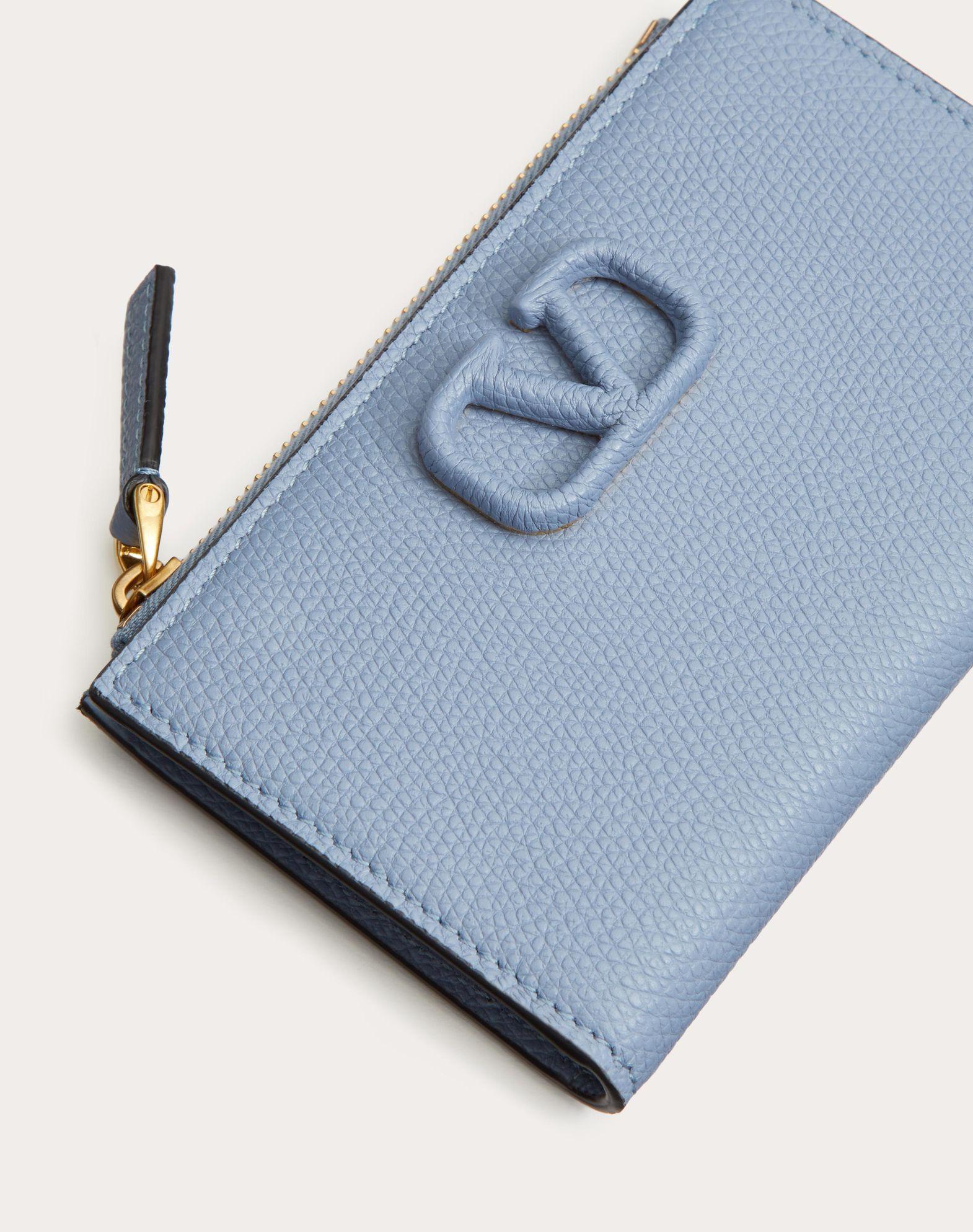 Vlogo Signature Grainy Calfskin Cardholder Wth Zipper Product Image