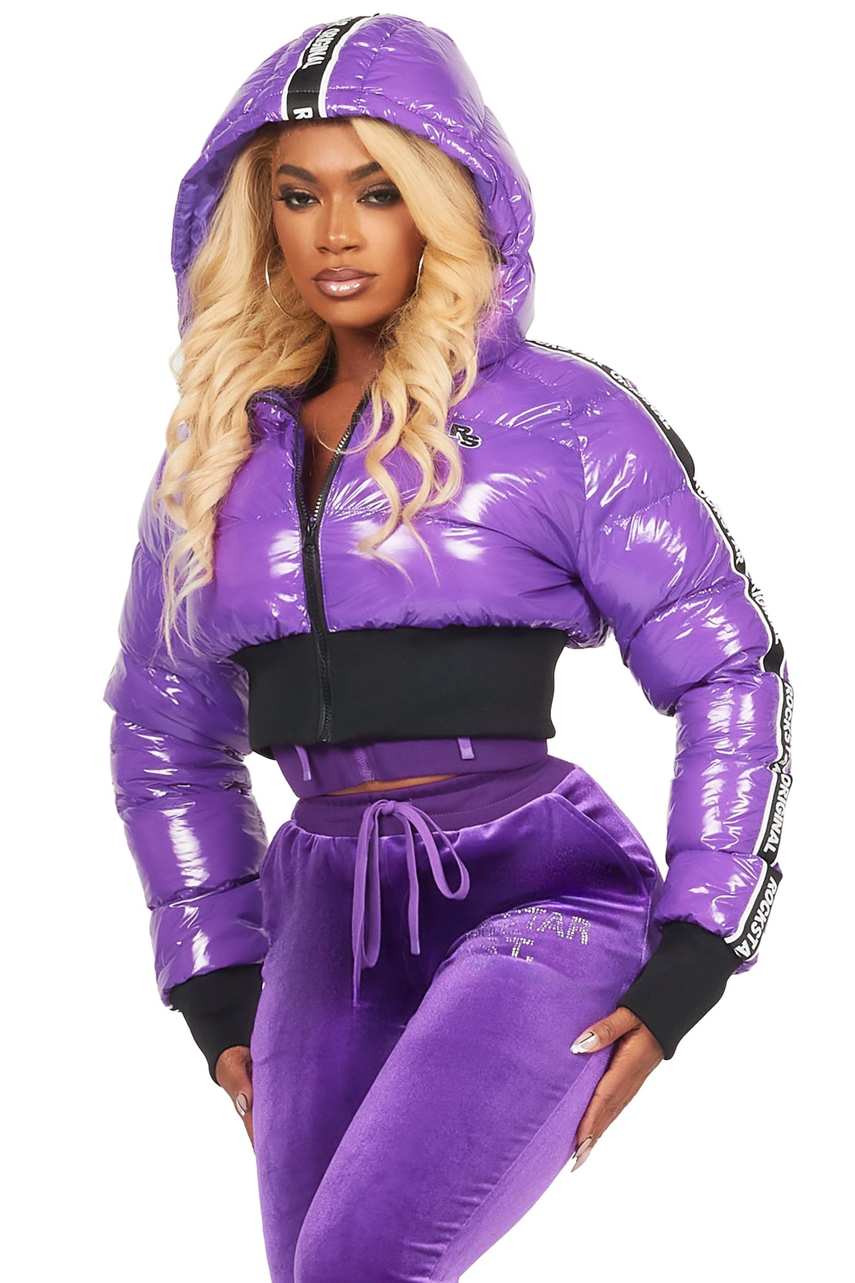 Jackey Purple 2.0 Crop Puffer Jacket Female Product Image
