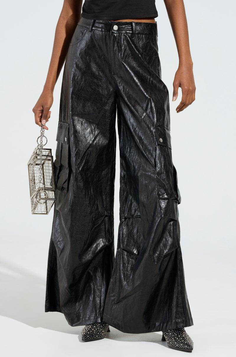 SOPHIE FAUX LEATHER TROUSER Product Image