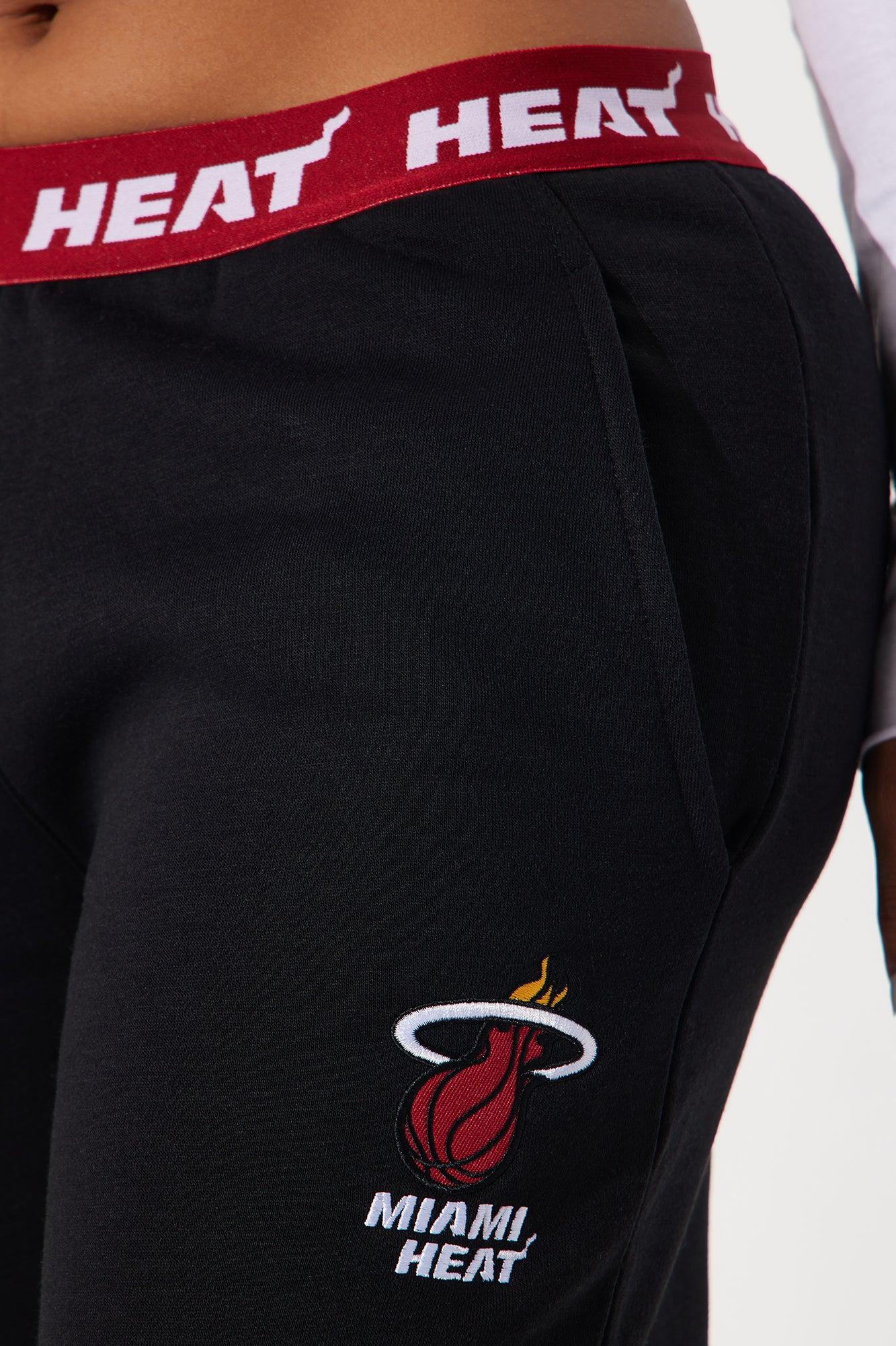 Miami Heat Free Throw Wide Leg Pant - Black Female Product Image