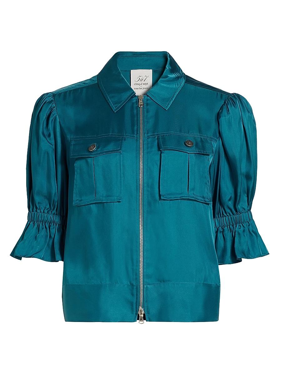 Womens Holly Puff-Sleeve Utility Jacket Product Image