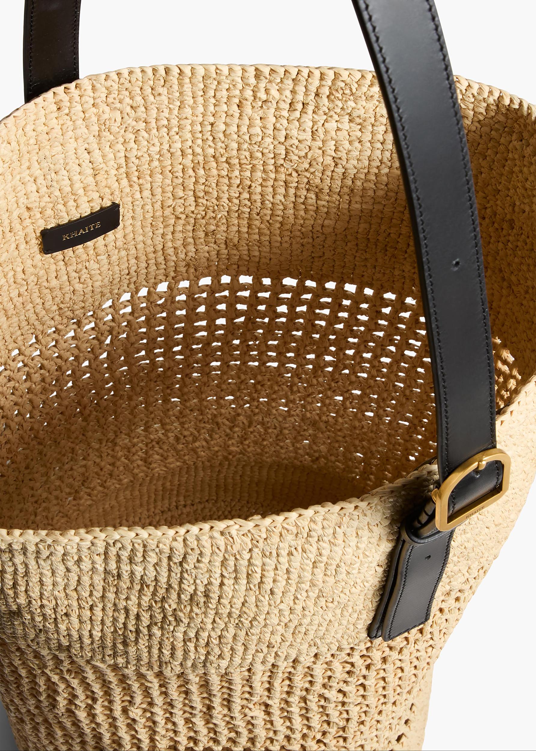 Billie Bucket Bag in Natural Raffia Product Image