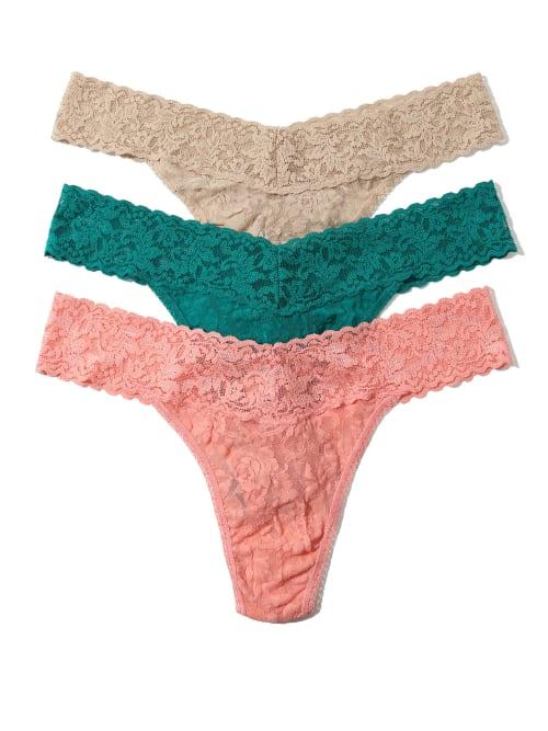 Signature Lace Original Rise Thong Fashion 3-Pack Product Image