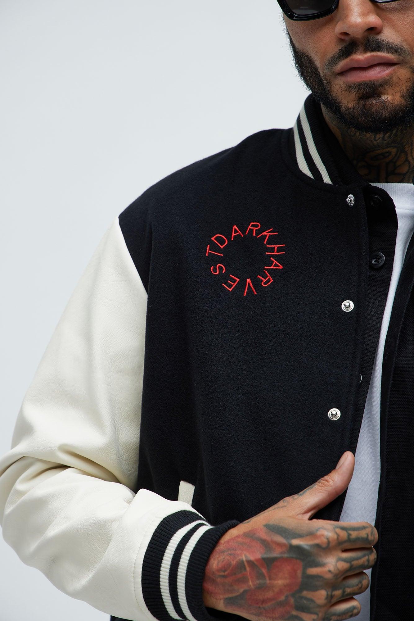 Dark Harvest Varsity Jacket - Black Product Image