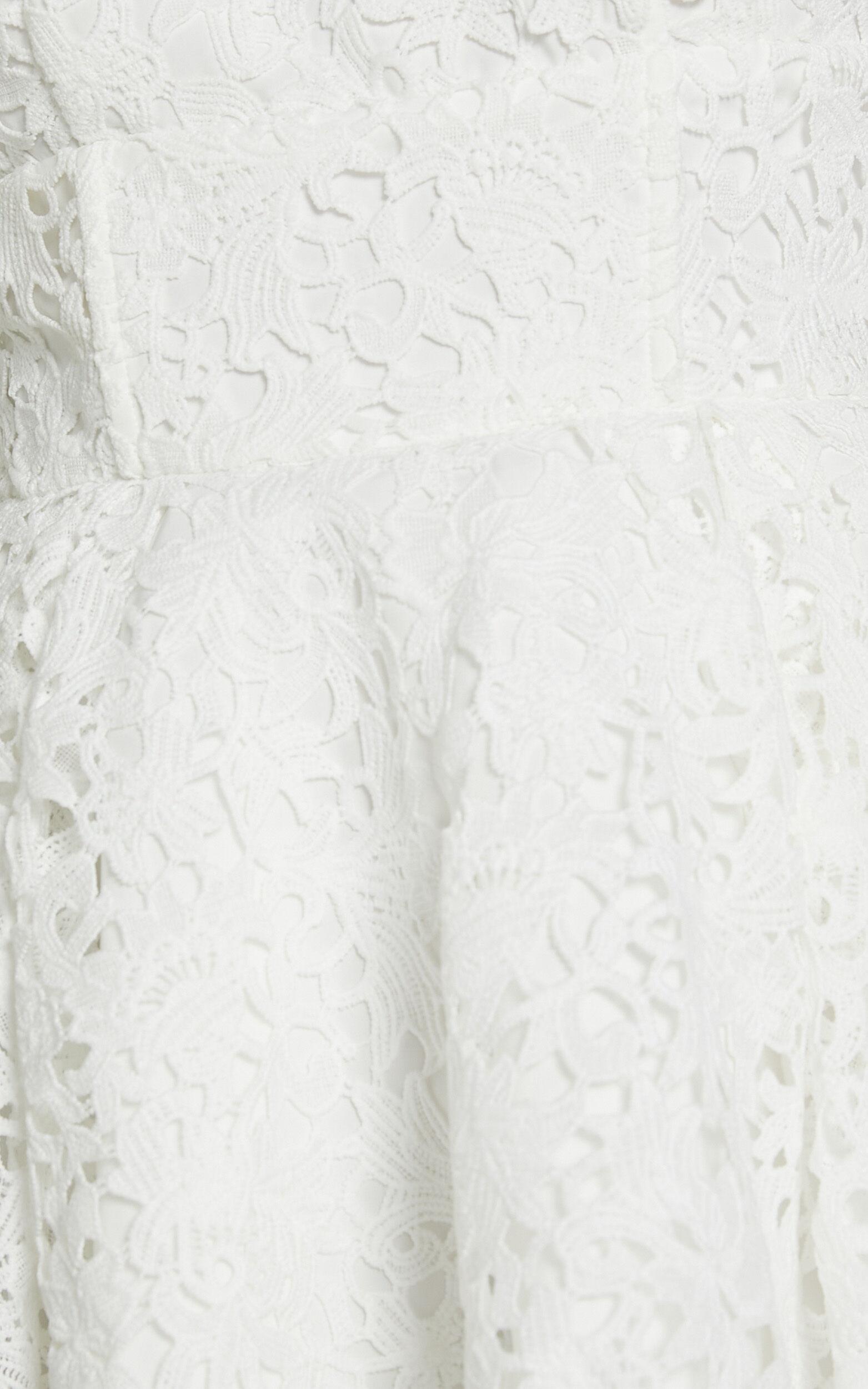 Lilia Mini Dress - Corset Scoop Neck Fit And Flare Dress in White Product Image