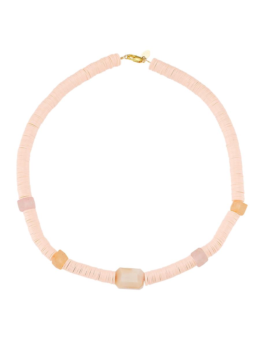 Womens Mylene Goldtone, Vinyl & Glass Beaded Necklace Product Image