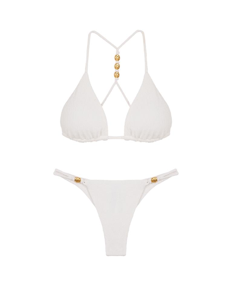 Firenze Kori T Back Tri Top - Off White Product Image