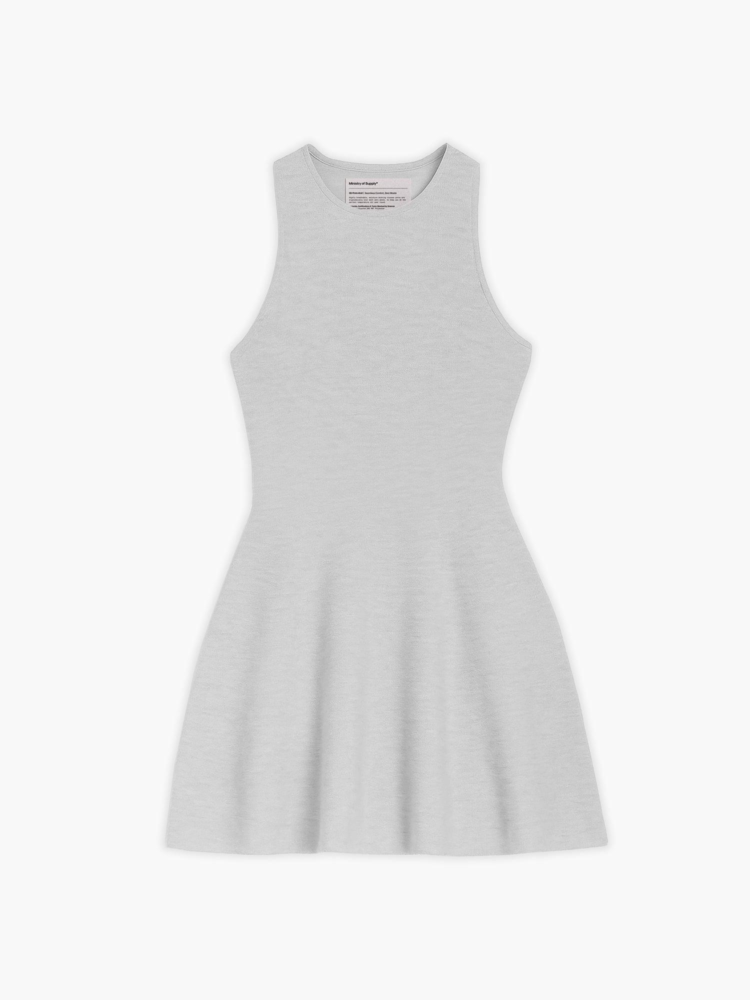 Women's Labs 3D Print-Knit Sleeveless Flare Dress - Light Blue Product Image