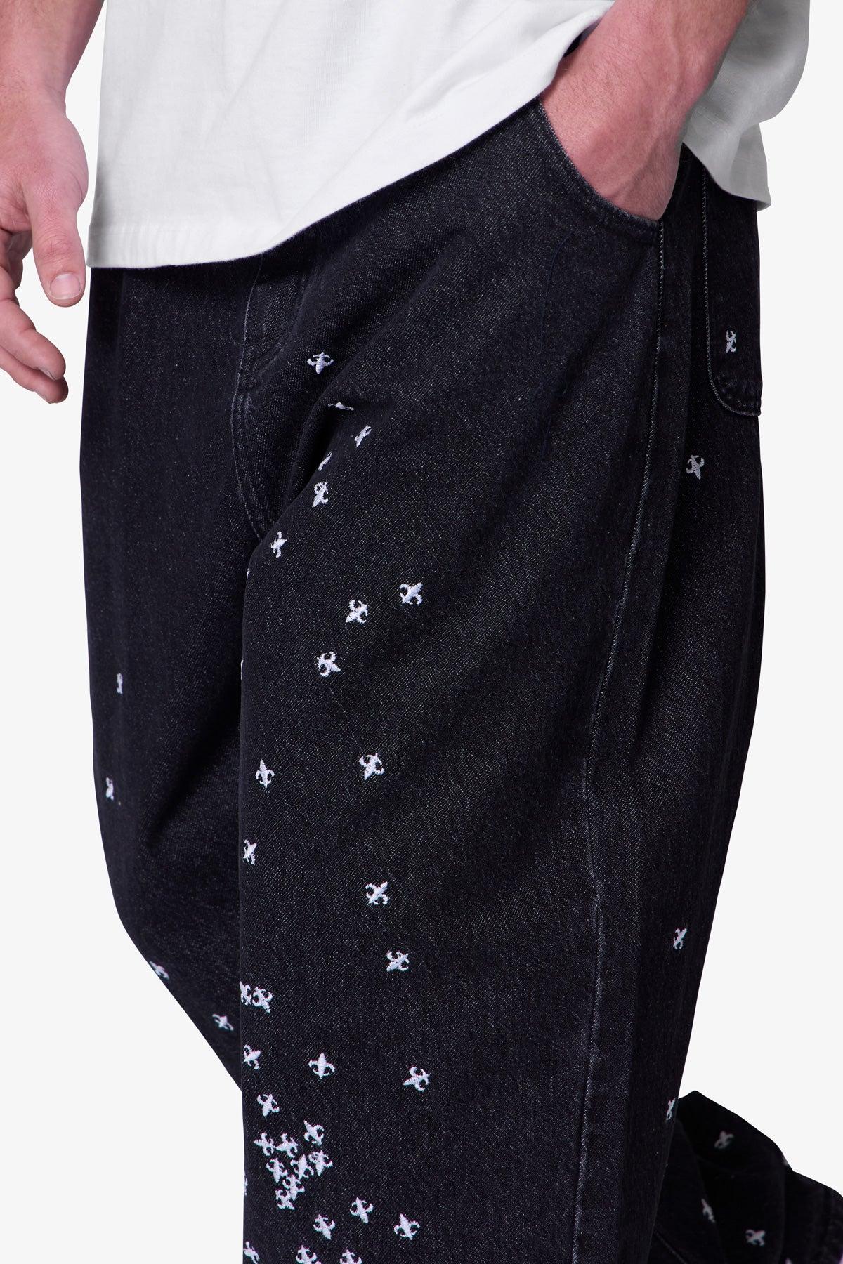 Ultra Baggy Le Fleur Denim - Black Product Image