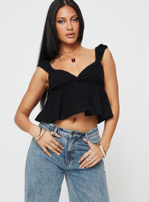 Contardo Short Sleeve Top Black Product Image