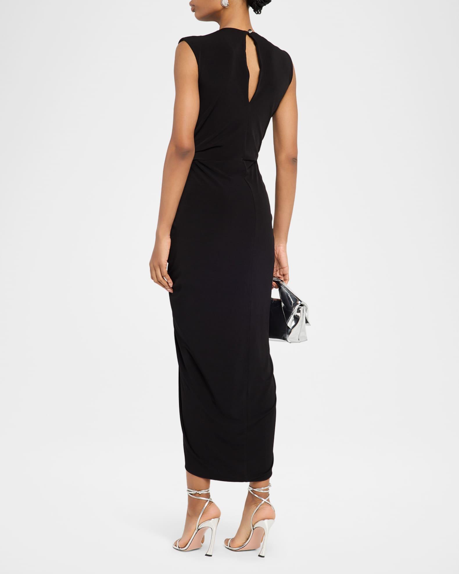 Serena Swirl Draped Midi Dress Product Image