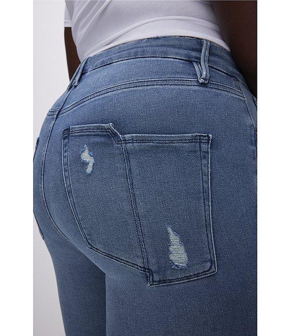 Good American Plus Good Legs Straight Denim Split Pocket Jeans Product Image