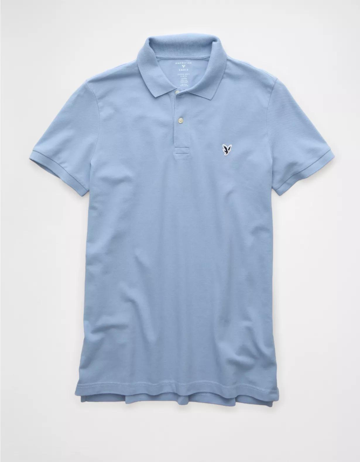 AE Lived-In Slim Fit Pique Polo Shirt Product Image