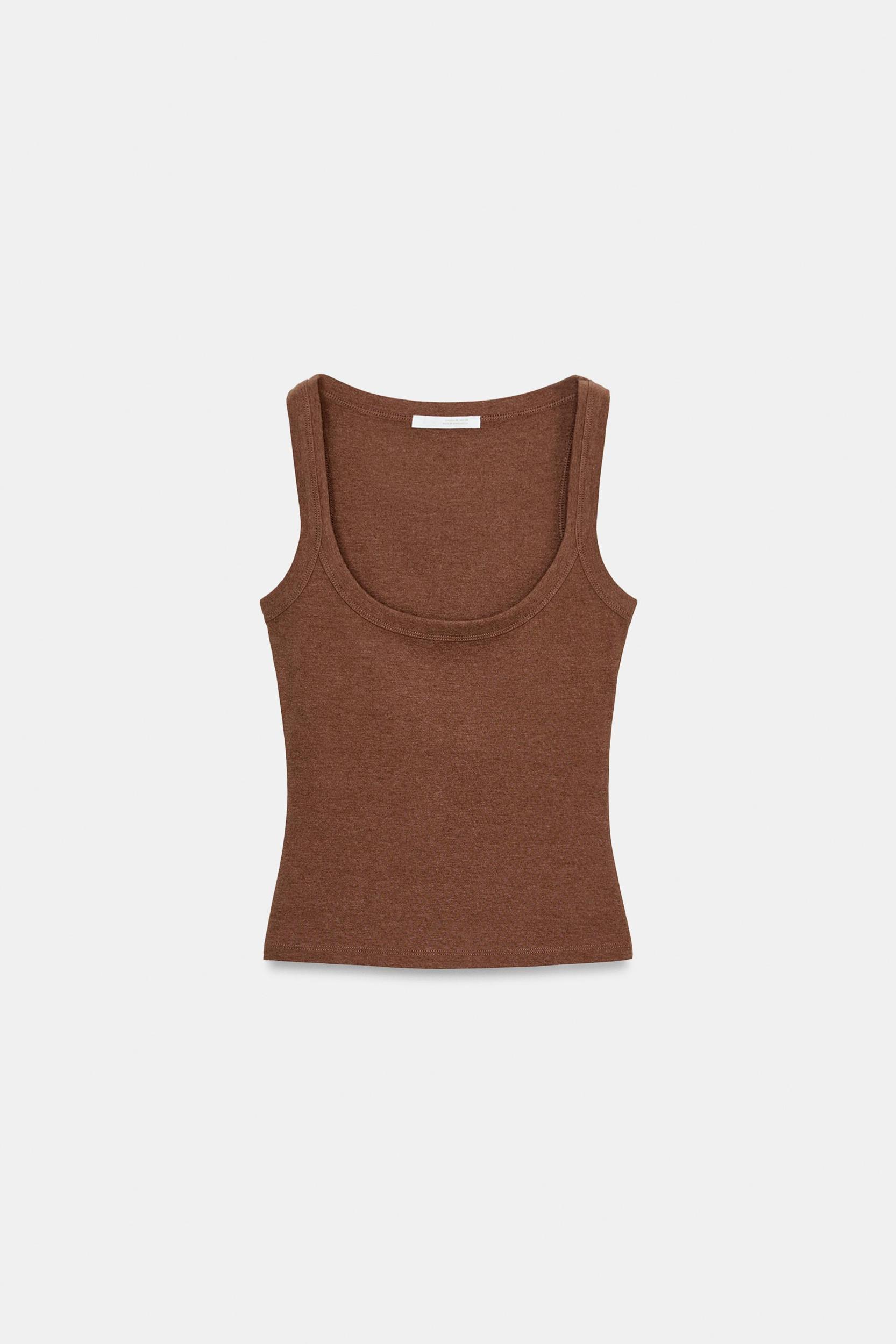 COTTON SLEEVELESS T-SHIRT Product Image