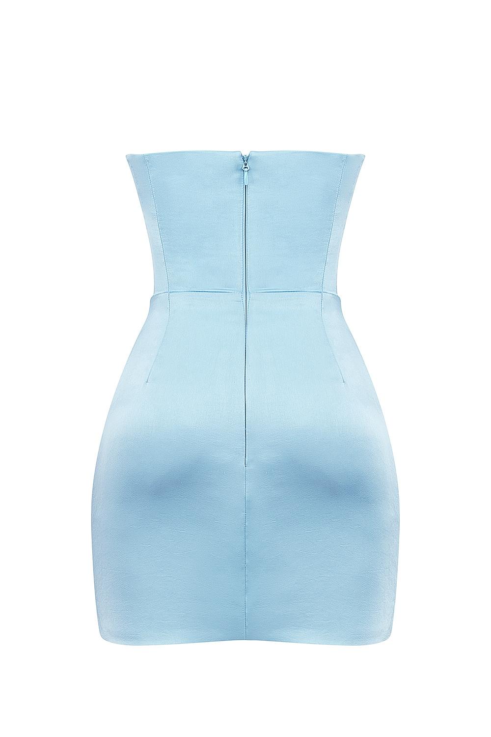 Odelle  ocean blue strapless mini dress Product Image