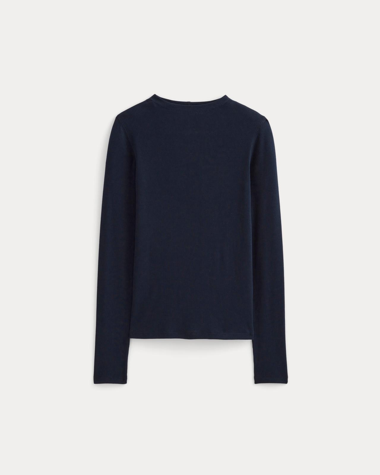 Womens Luxe Rib Funnel-Neck T-Shirt by Everlane Product Image