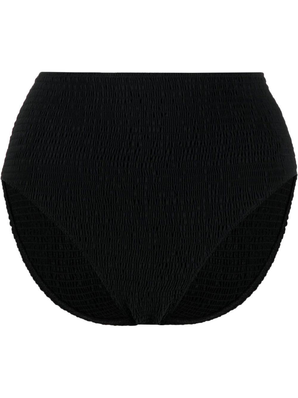 Smocked high-waisted bikini bottoms Product Image