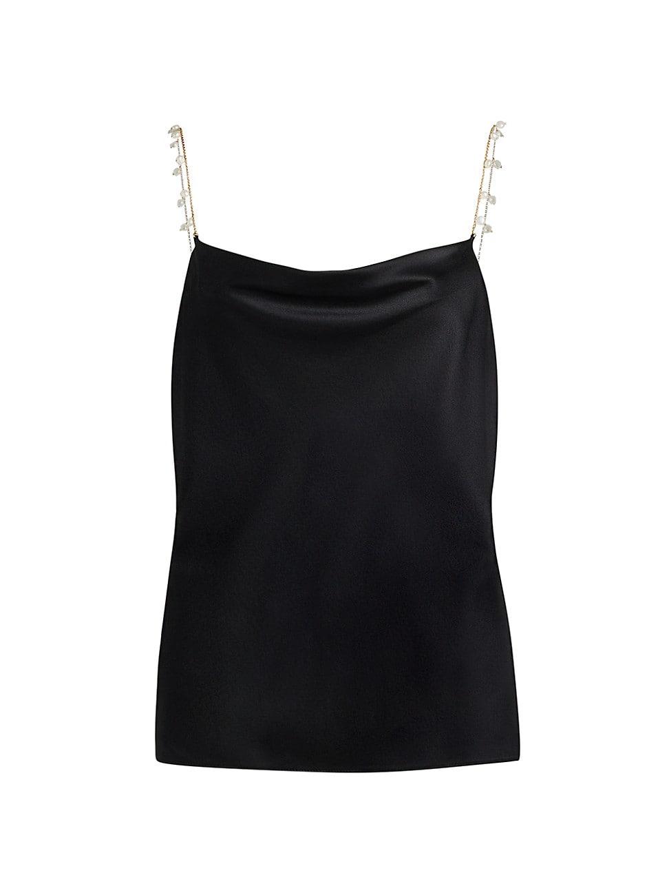 Womens Busy Cowlneck Silk-Blend Blouse Product Image