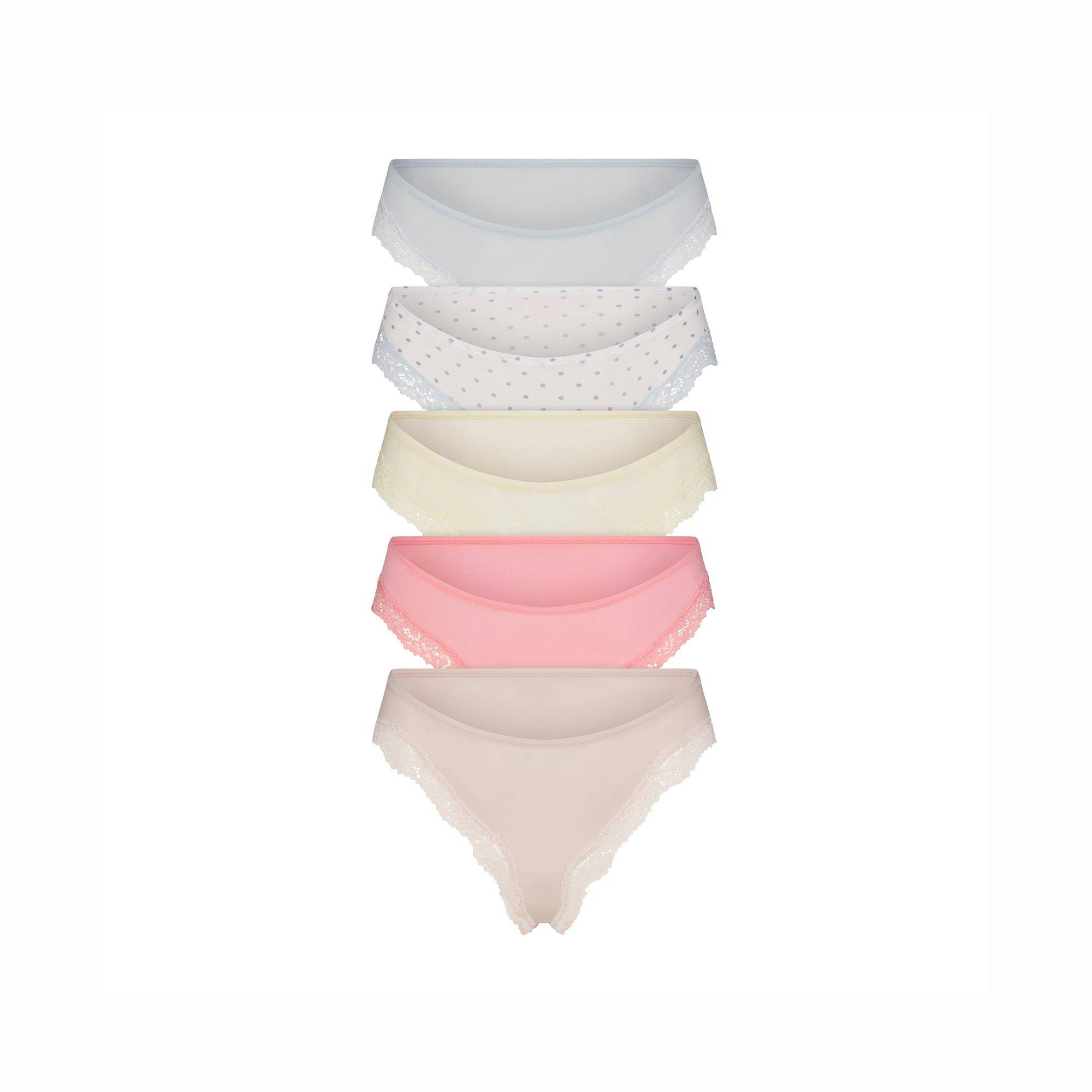 FITS EVERYBODY LACE CHEEKY TANGA 5-PACK | PIN DOT MULTI Product Image