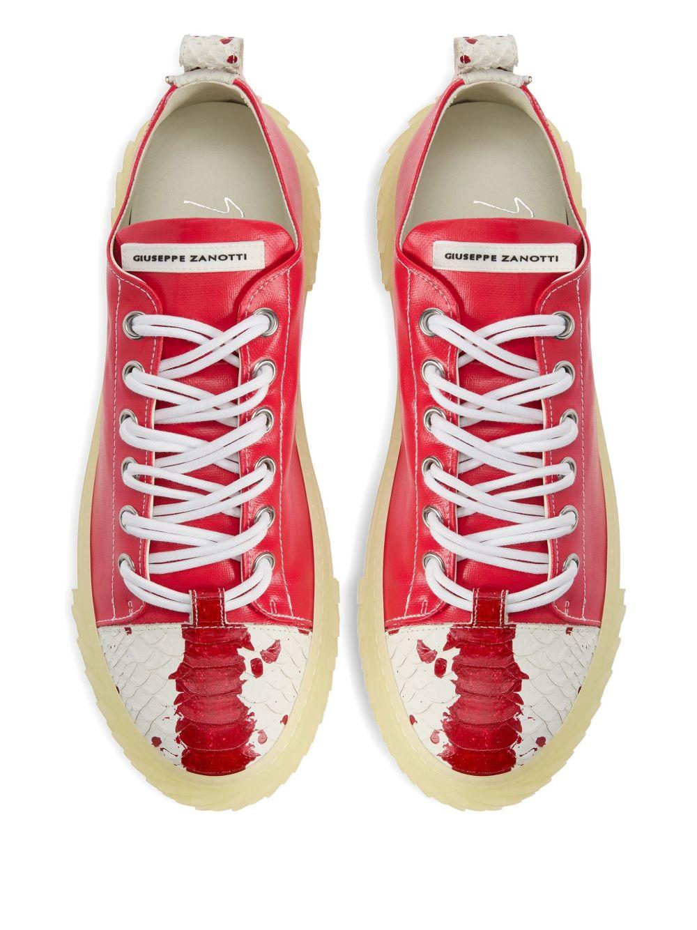 Blabber snakeskin-panelled sneakers Product Image