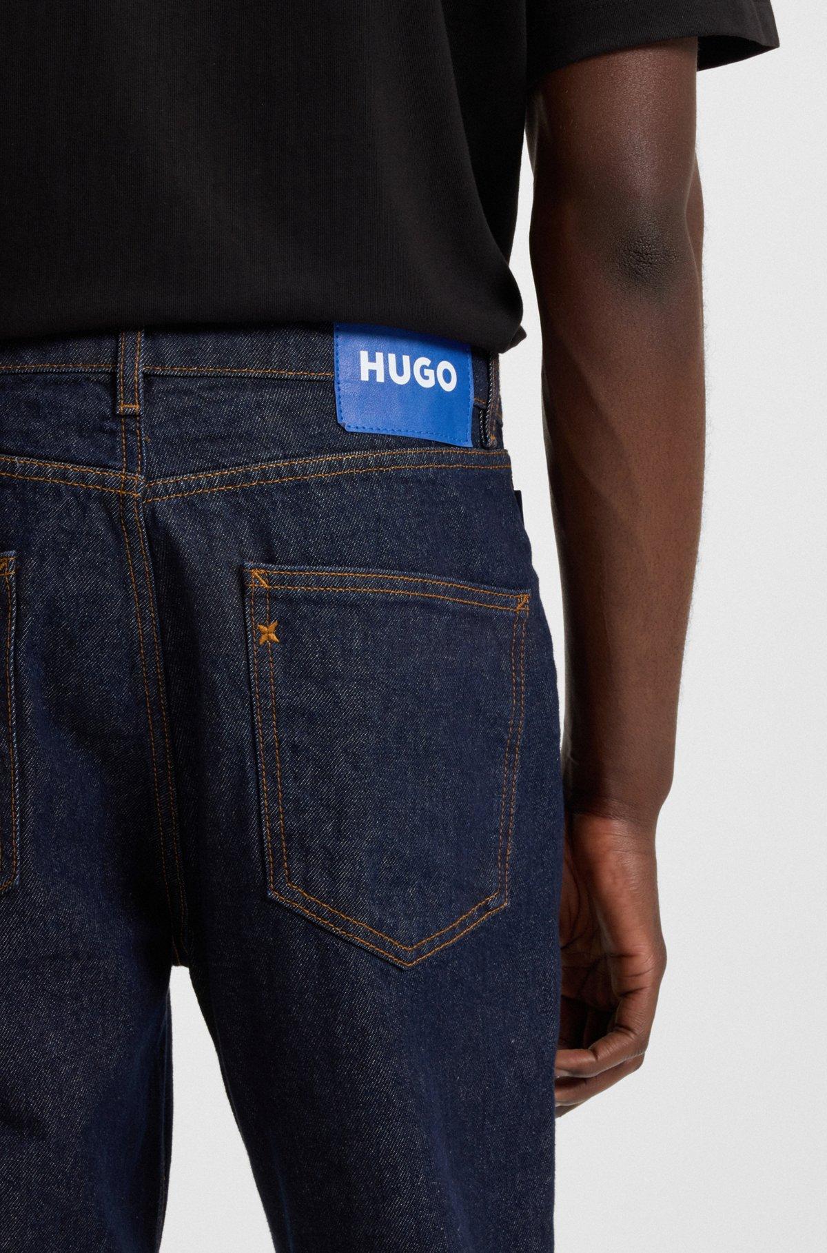 Regular-fit jeans in faded dark-blue denim Product Image