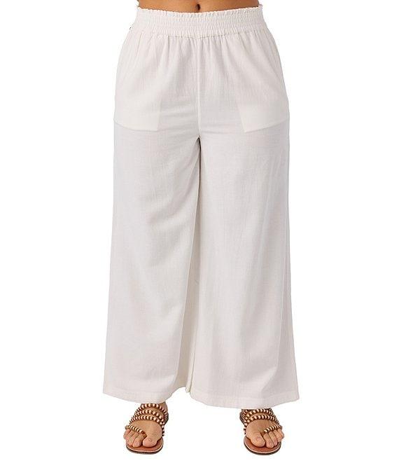 O'Neill Sanders High Rise Paperbag-Waist Linen-Blend Pants Product Image