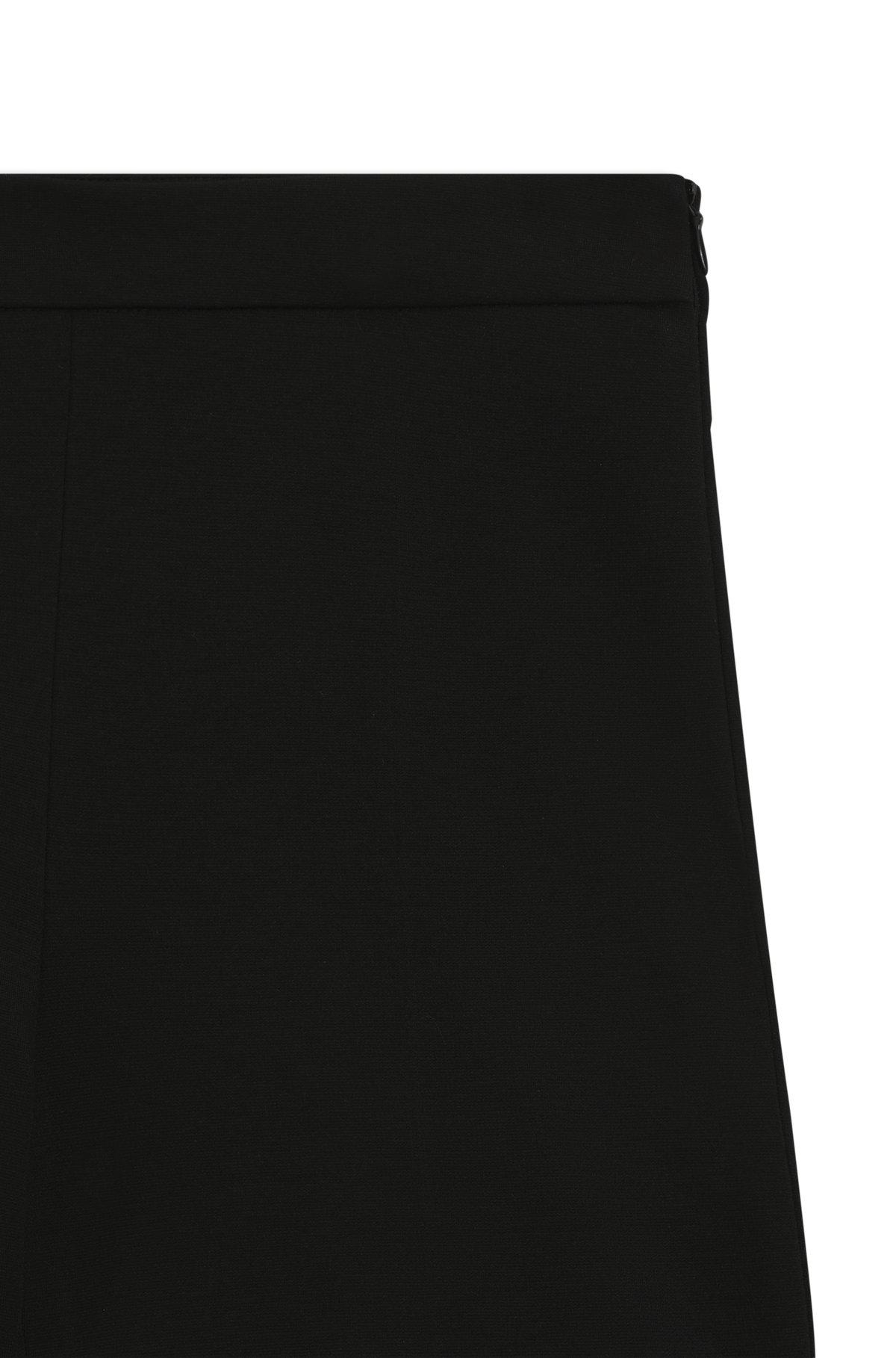 BOSS - Regular-fit trousers in stretch fabric with tapered leg - Black Product Image