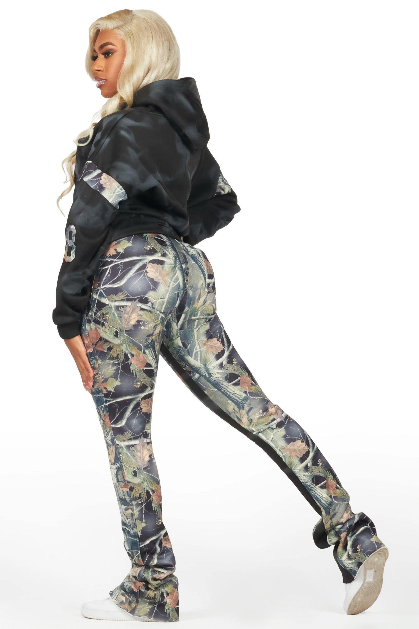 Eniyha Black/Black Tree Camo Stacked Trackset Female Product Image