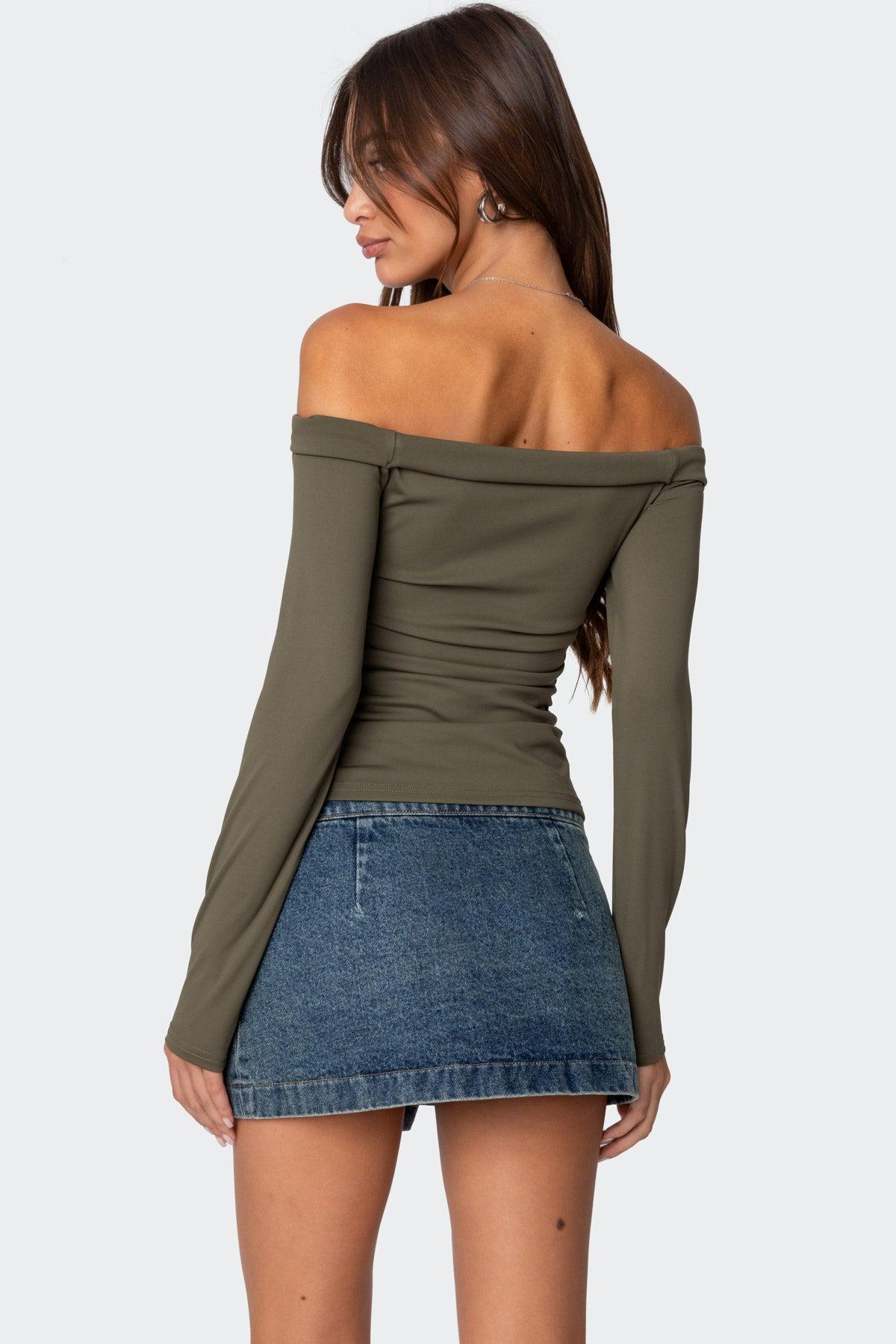 Celly Rolled Off Shoulder Top Product Image