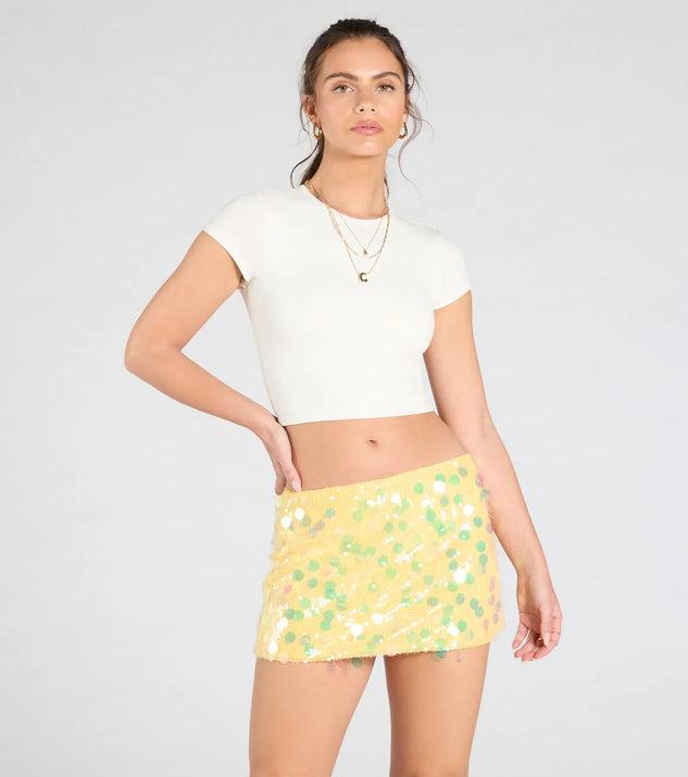 Night Moves Sequin Mini Skirt Product Image